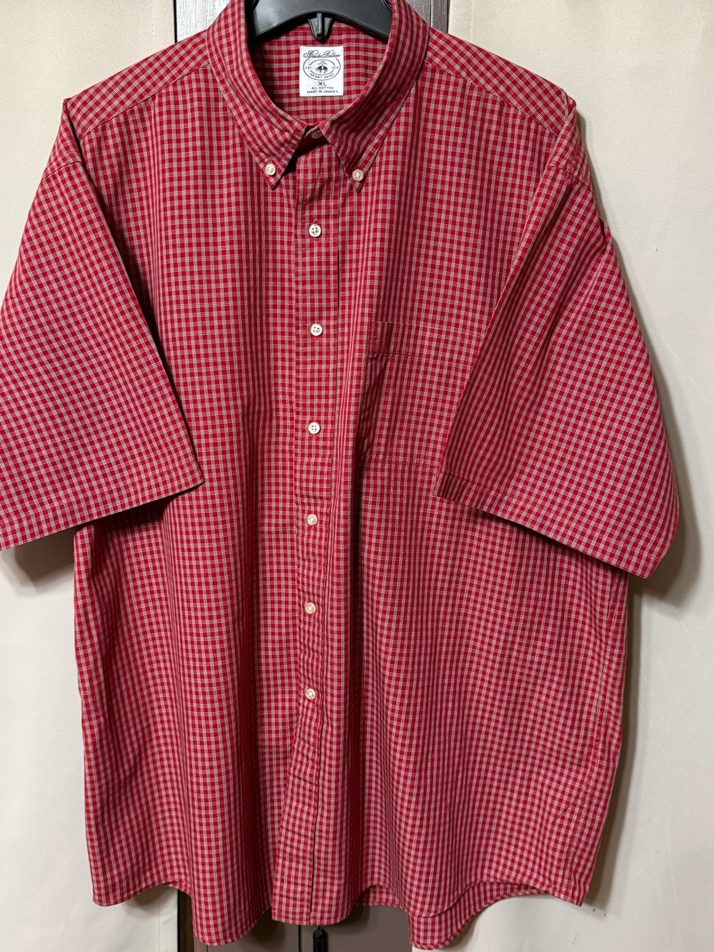 Brooks Brothers Red Gingham Short-Sleeve Button-Down Shirt